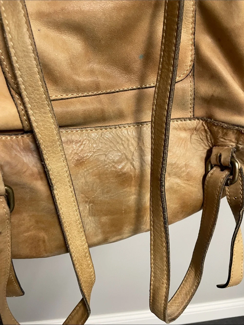Patricia Nash Vasto Italian Leather Backpack Tan